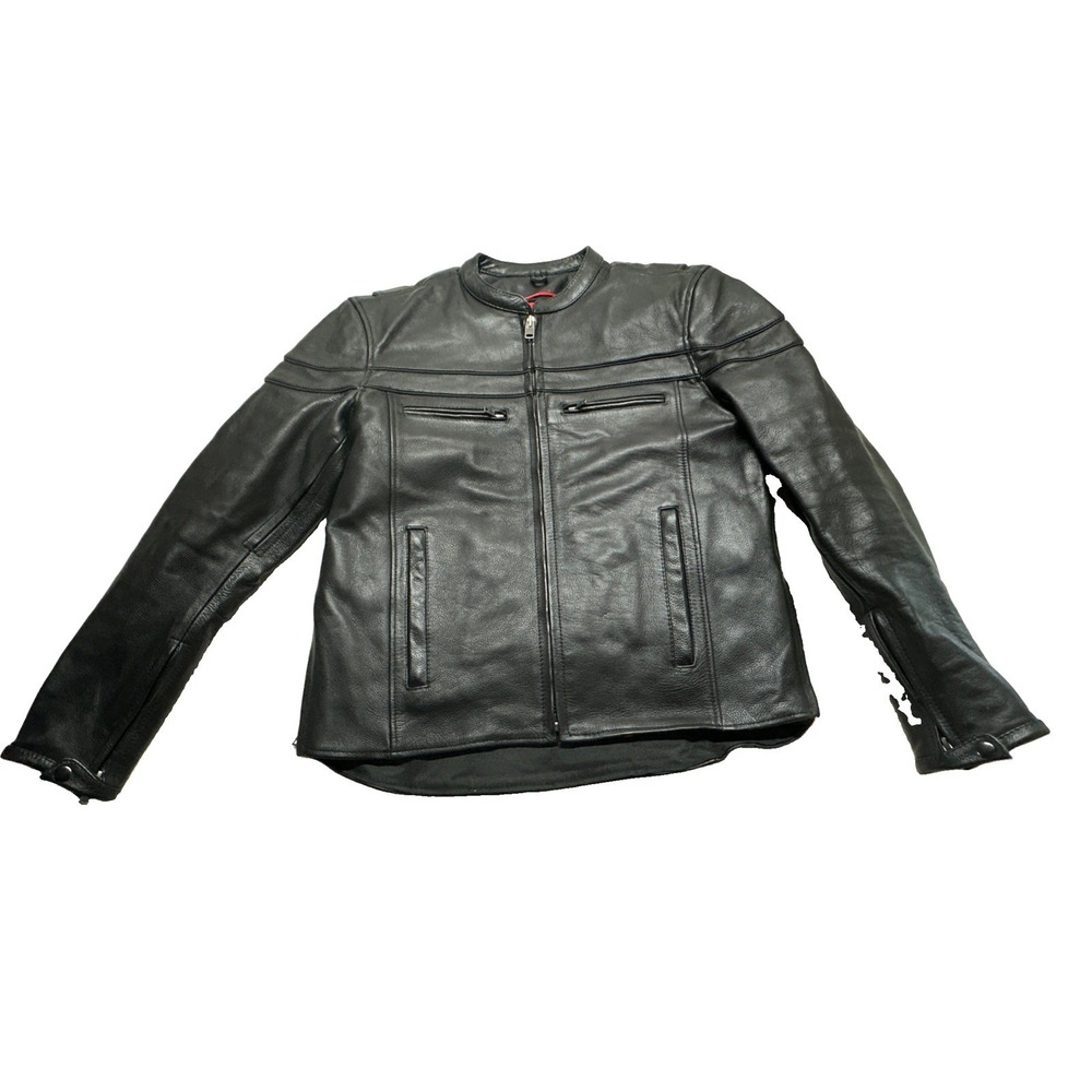 Z1R Woman's Leather Jacket Biker Motorcycle Rocket Speed Size Small